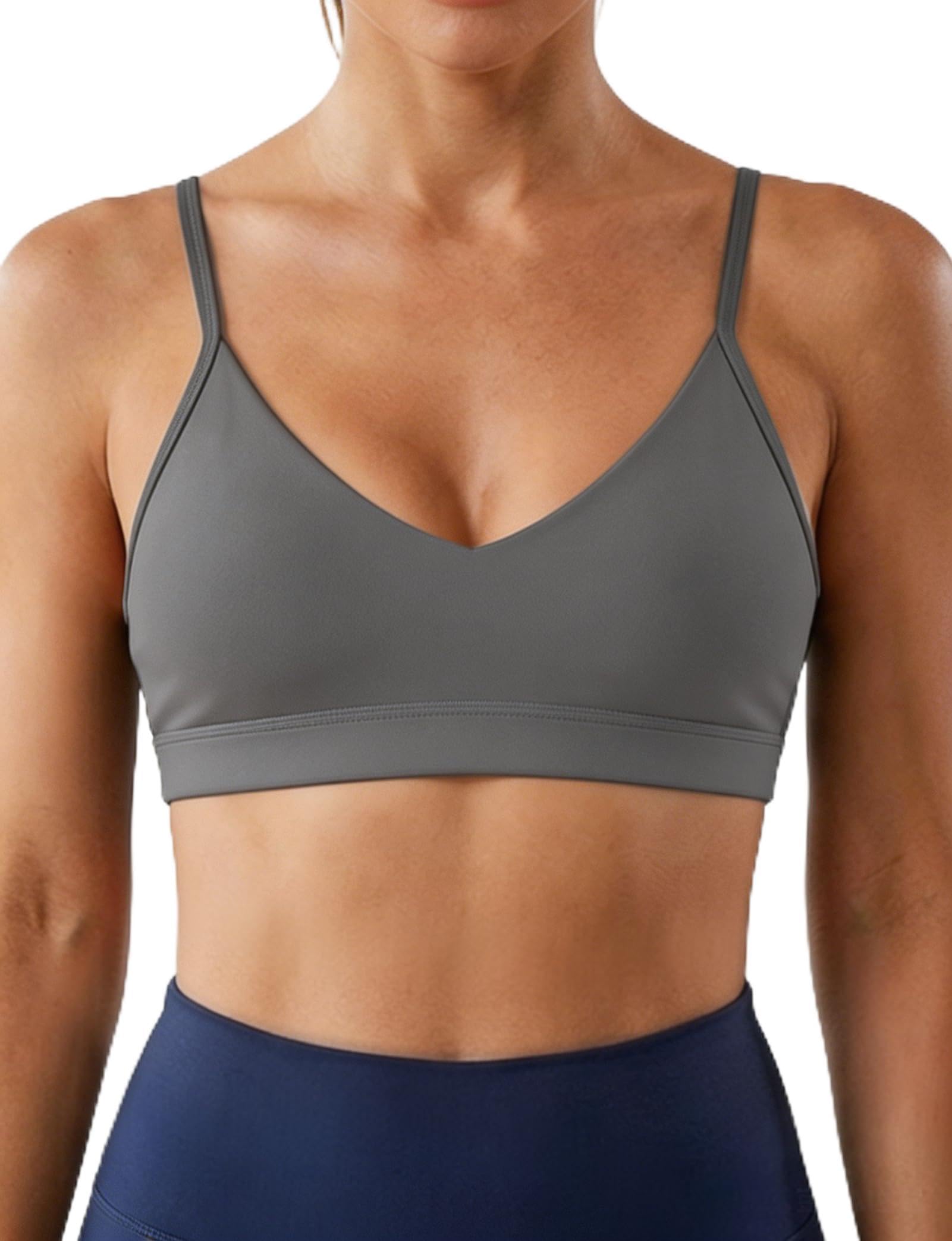 Buauty Sports Bras for Women Criss Cross Back Medium Support Yoga Wireless Padded Bra with Removable Cups Racerback Bra 4 Gym