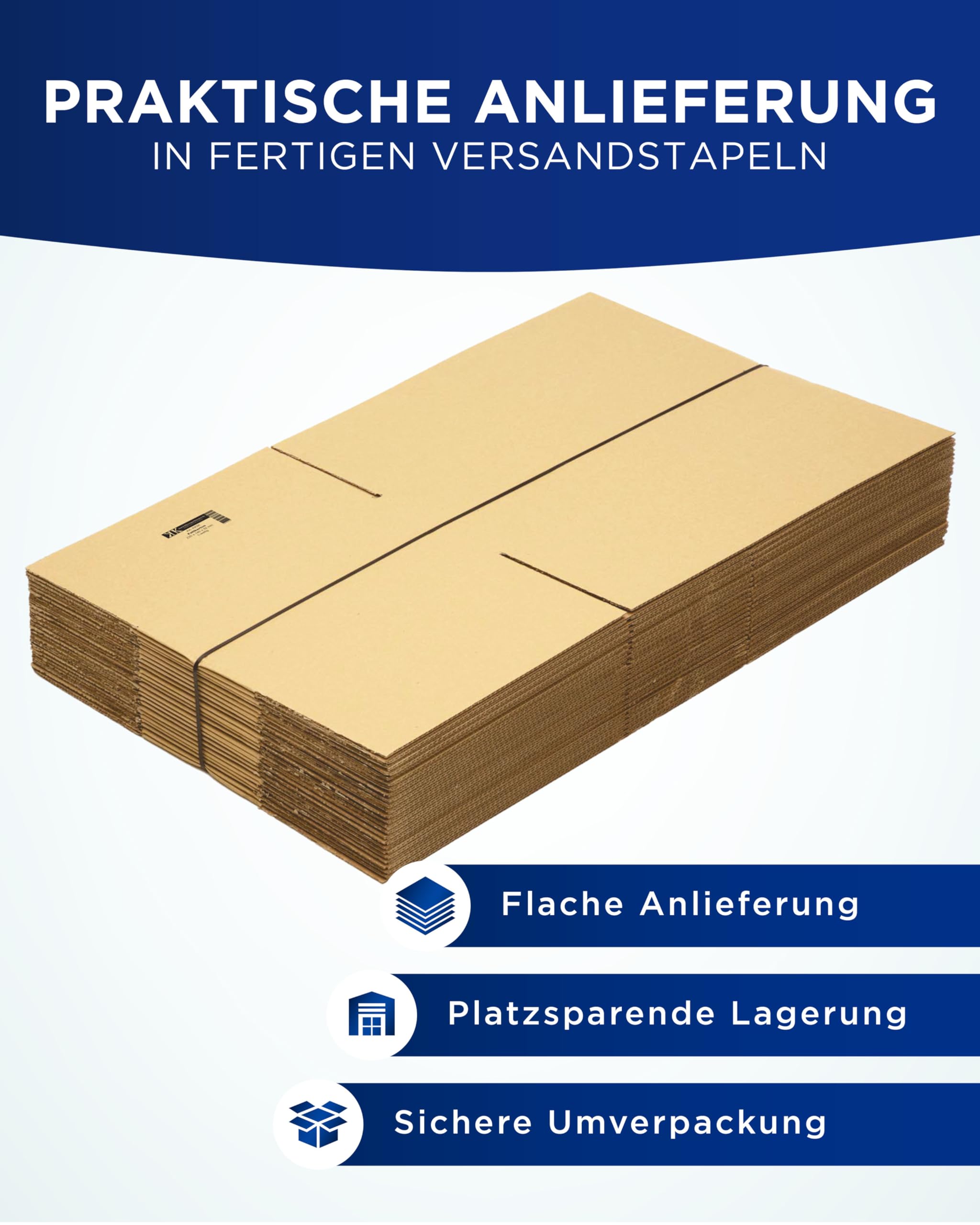 40 cartons de 520 x 330 x 180 mm pour l'emballage et l'expédition
