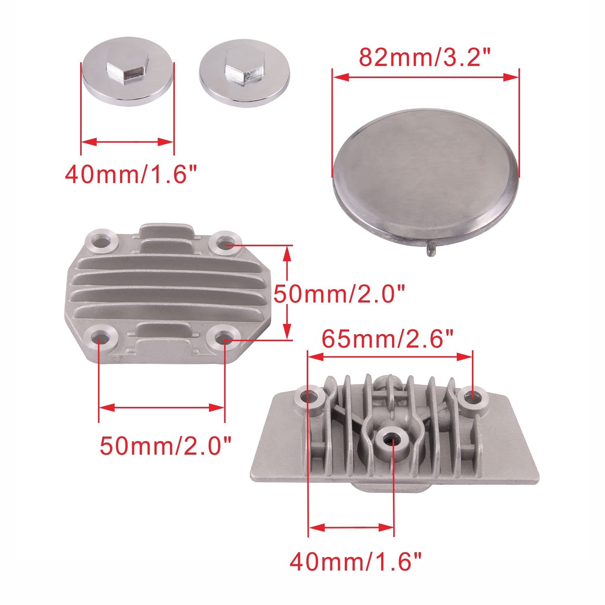 WOOSTAR Couvre Culasse Remplacement pour Taotao SSR 125cc Moteur Horizontal Dirt Pit Bike Go Kart Chinois ATV Quad Scooter