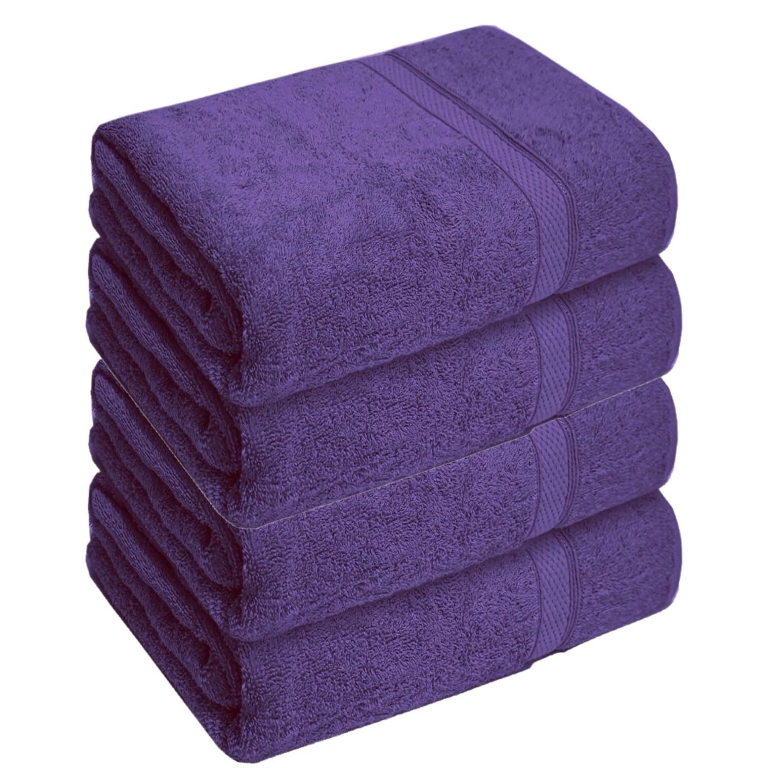 Diamond Tex Large Jumbo Bath Sheets Luxury 100% Egyption Cotton XL Towels Super Absorbent Quick Dry Big Bathroom Soft Towels Size 80x140cm (8, Purple)