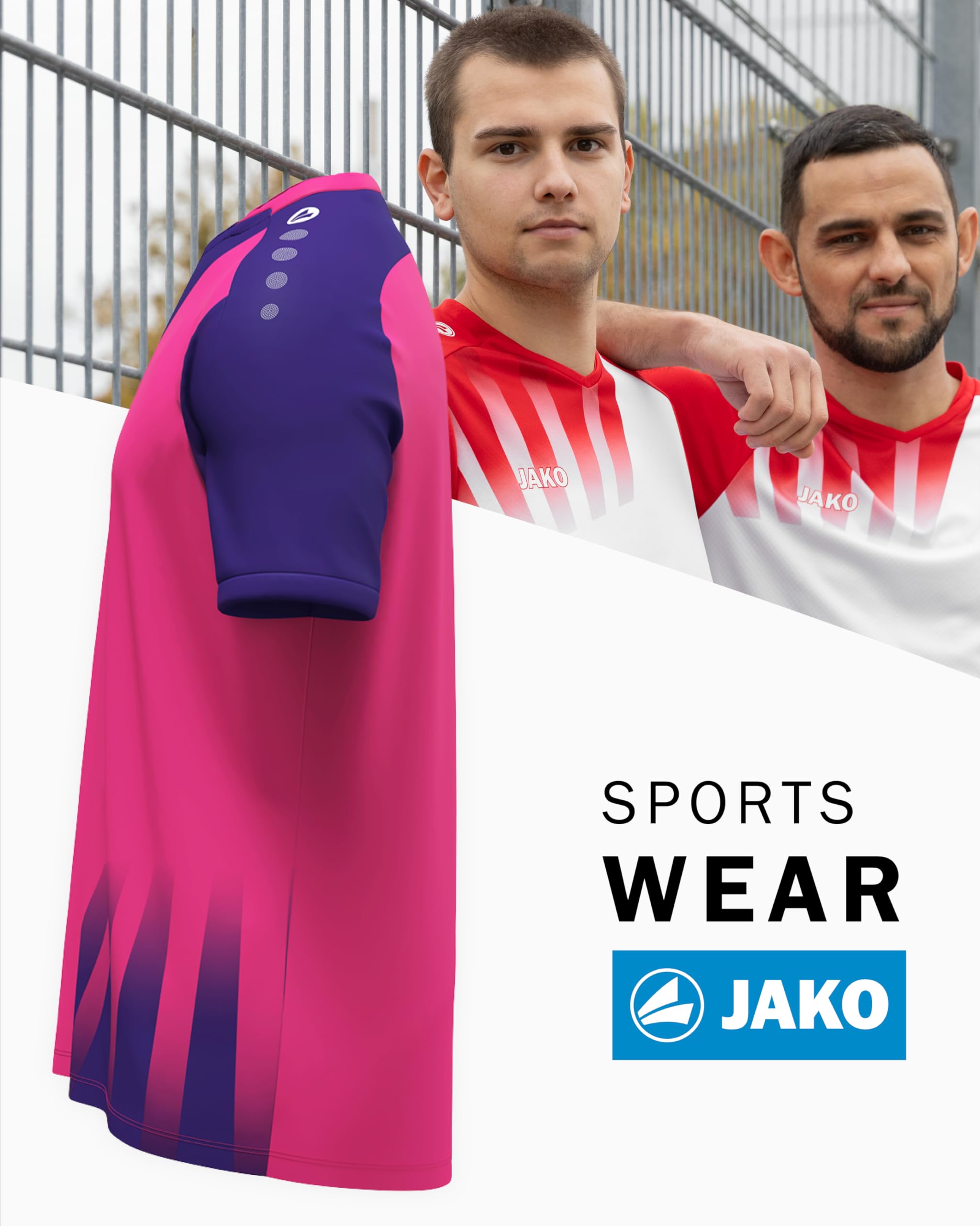 JAKO Vintage Fußball Trikot für Kinder kurzarm - Retro Sport Shirt aus 100% recyceltem Polyester, atmungsaktiv & mit Keep Dry-Funktion