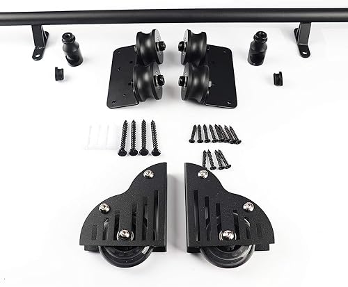 Kit de herramientas de escalera de biblioteca rodante, multiusos para escaleras loftsestantería (kit deslizante de 4 pies)