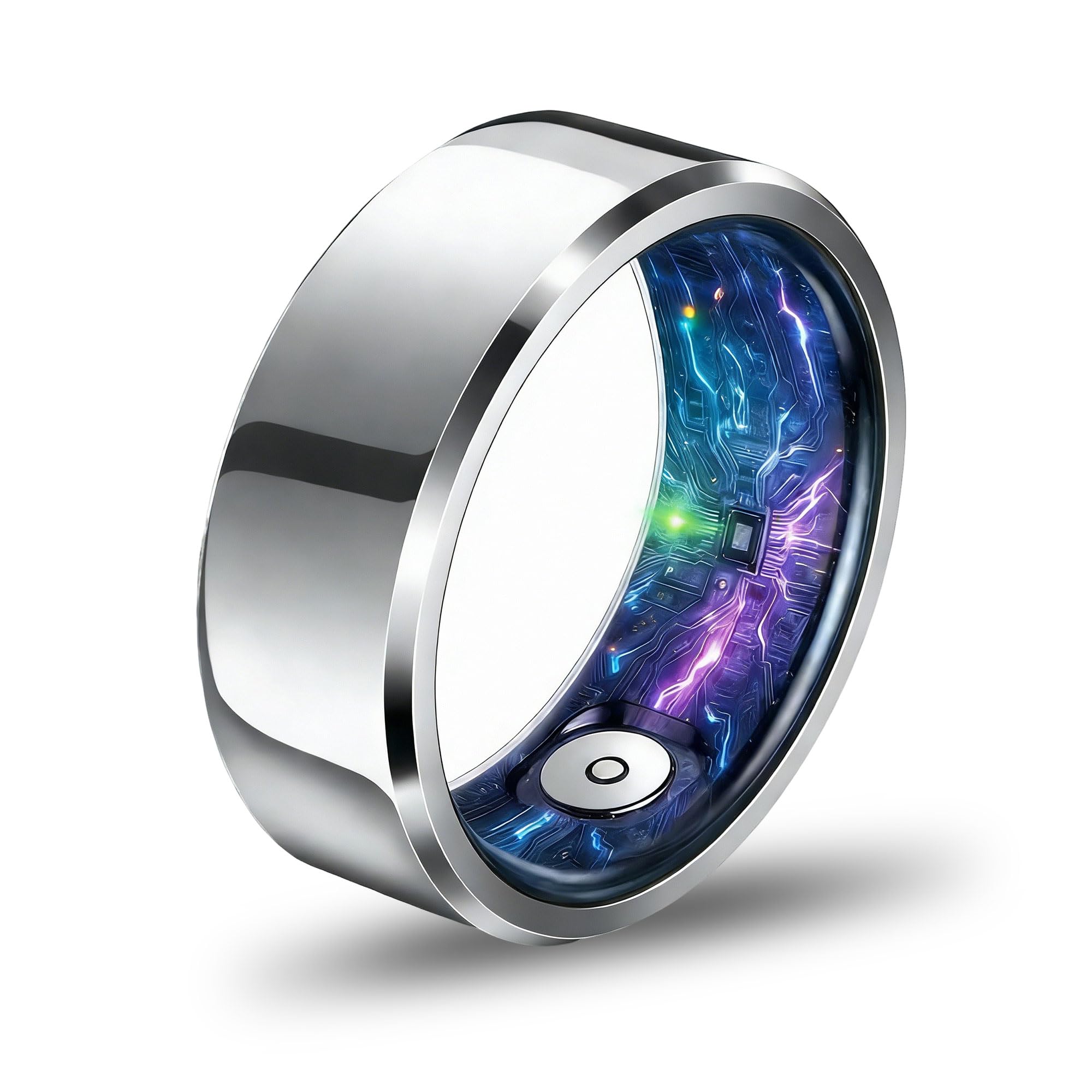 Smart Ring for Women & Men, Health & Fitness Tracker with Heart Rate/Sleep Monitoring/Blood Pressure, 5ATM Waterproof, Activity Trackers with Free App, Valentine's Day Gifts for Women(Size 8, Silver)-picture-22