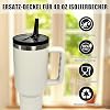 2 PCS Tumbler Flip Straw Lid Replacement Fit for Stanley Cup 40 OZ, Spill Proof Splash Resistant Cup Lid fits for Stanley Quencher Tumbler, Proof Tumbler Covers for Stanley Cup Accessories (black)