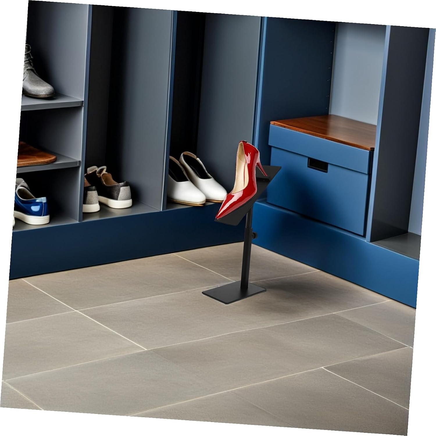 SOLUSTRE 2pcs Shoe Storage for Entryway Metal Shoe Display Rack High Heels Holder Adjustable Display Stands for Home