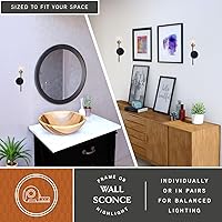 Vista 4 de VAXCEL Orbit 1 - Aplique de pared industrial MCM de latón y bronce aceitado claro globo de cristal transparente