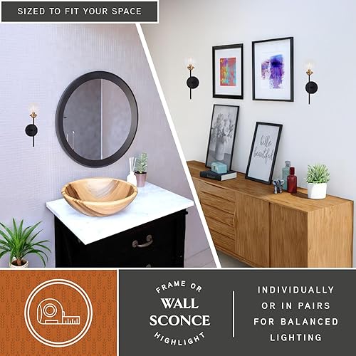 Miniatura 4 de VAXCEL Orbit 1 - Aplique de pared industrial MCM de latón y bronce aceitado claro globo de cristal transparente