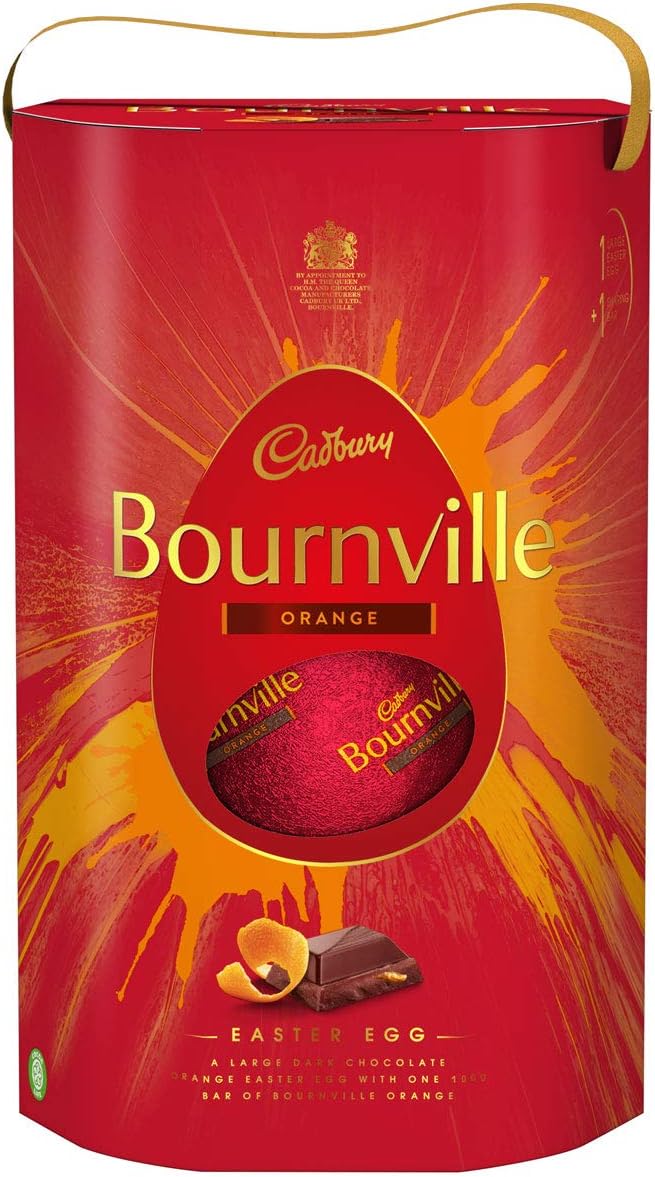 Cadbury Bournville Dark Orange Chocolate Bar with Large Easter Egg ,280 g