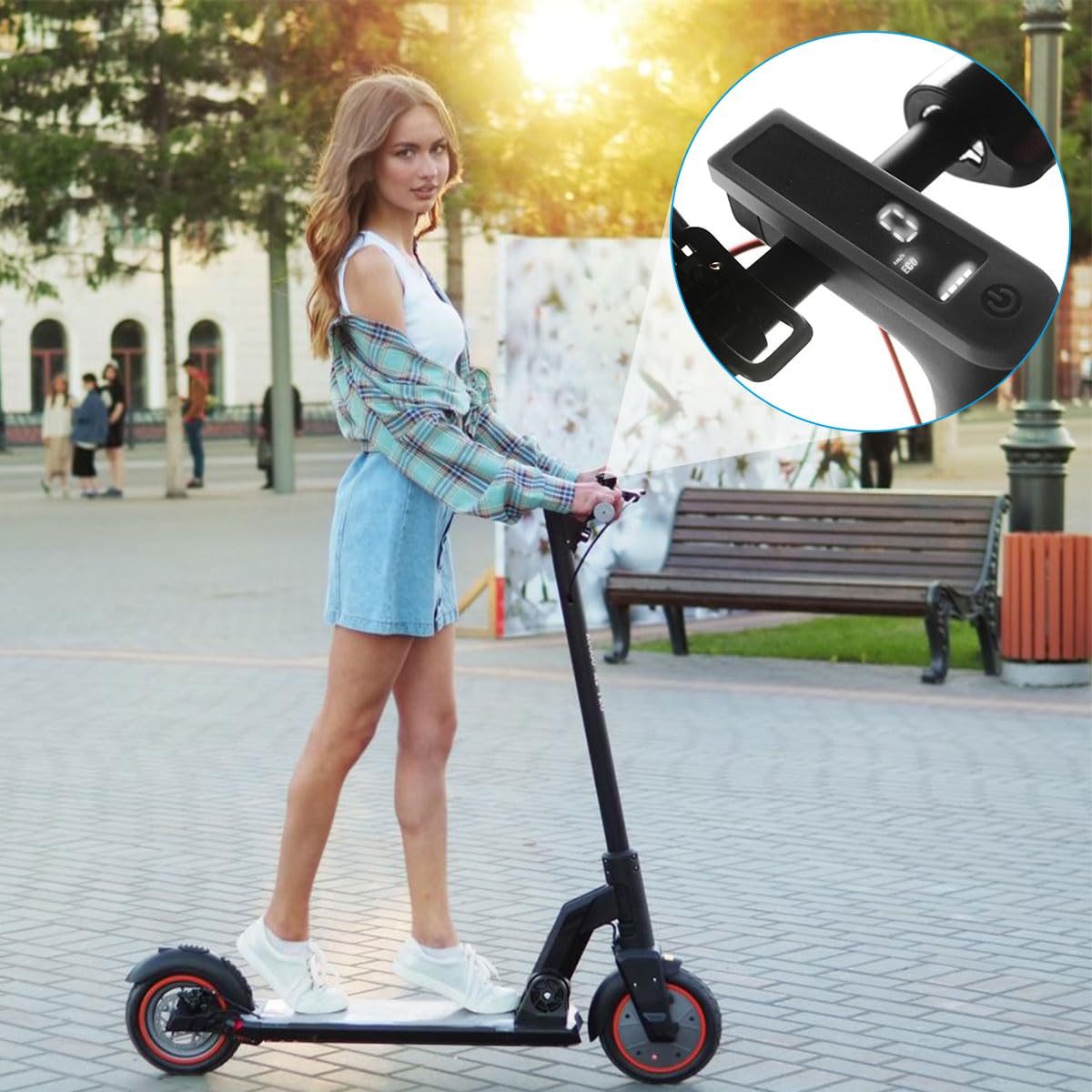 Coperchio pannello scooter, Custodia impermeabile universale per pannello display Circuito scooter elettrico Contenere la copertura dello schermo per Scooter elettrico (Nero
