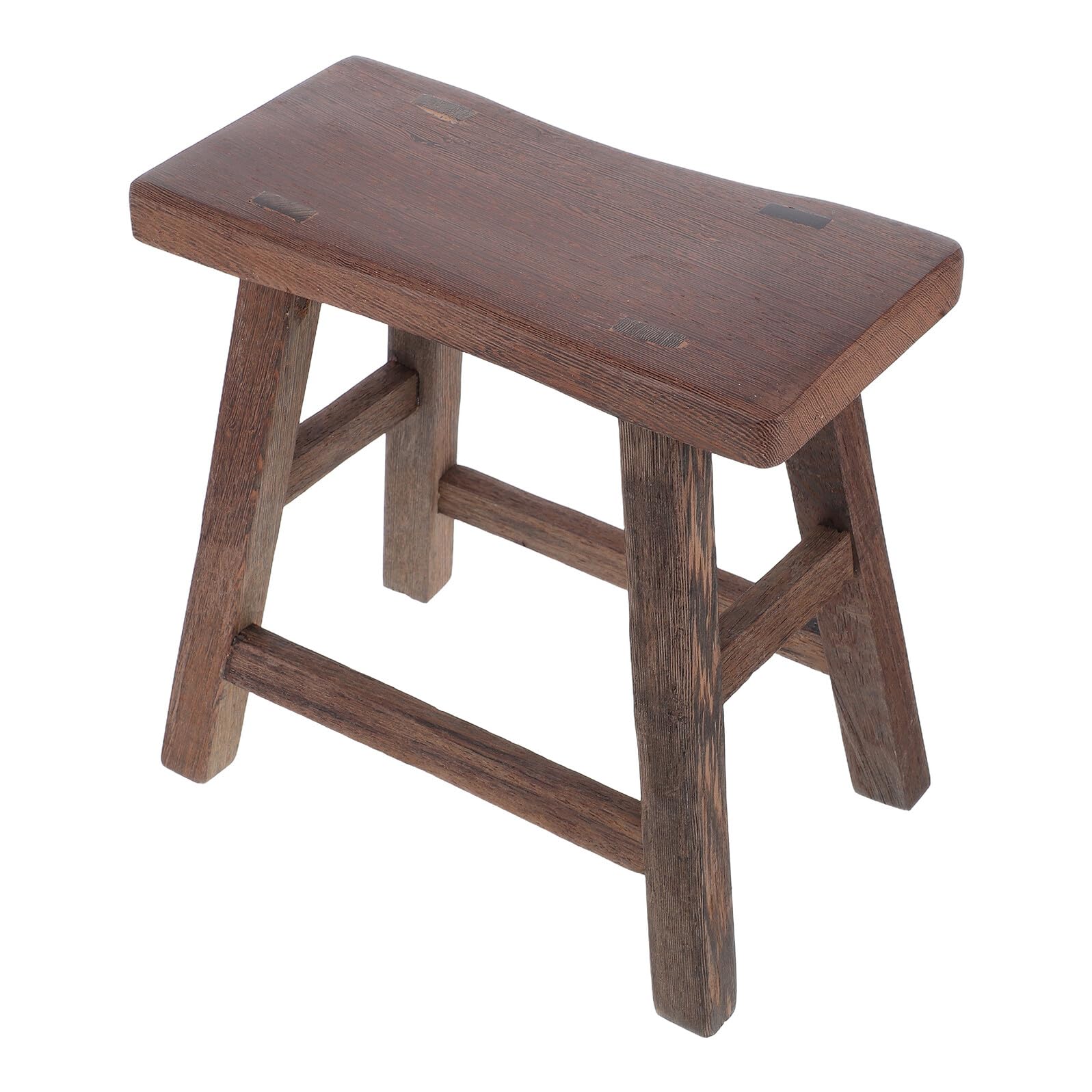 Gatuida Taburete de Madera Maciza para Niños Pequeño, 28 Cm, Diseño Resistente y Ligero, Adecuado para Baño, Sala de Estar y Cocina, Taburete Infantil Multiusos para Cambio de Zapatos