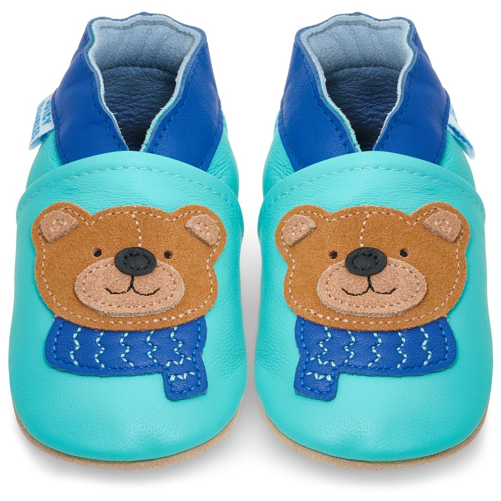 Zapatos de Bebé – Zapatillas de Cuero Niño Niña – Patucos de Piel con Elástico para Bebé - Zapatitos Primeros Pasos - Pantuflas Infantiles 0-6 Meses 6-12 Meses 12-18 Meses 18-24 Meses 2-3Años — view 22
