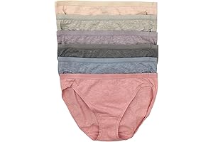 Seamless Organic Cotton Bikini Underwear 6-Pack for Women