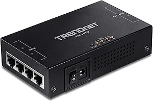 TRENDnet 65W 4-Port Gigabit PoE+ Injector