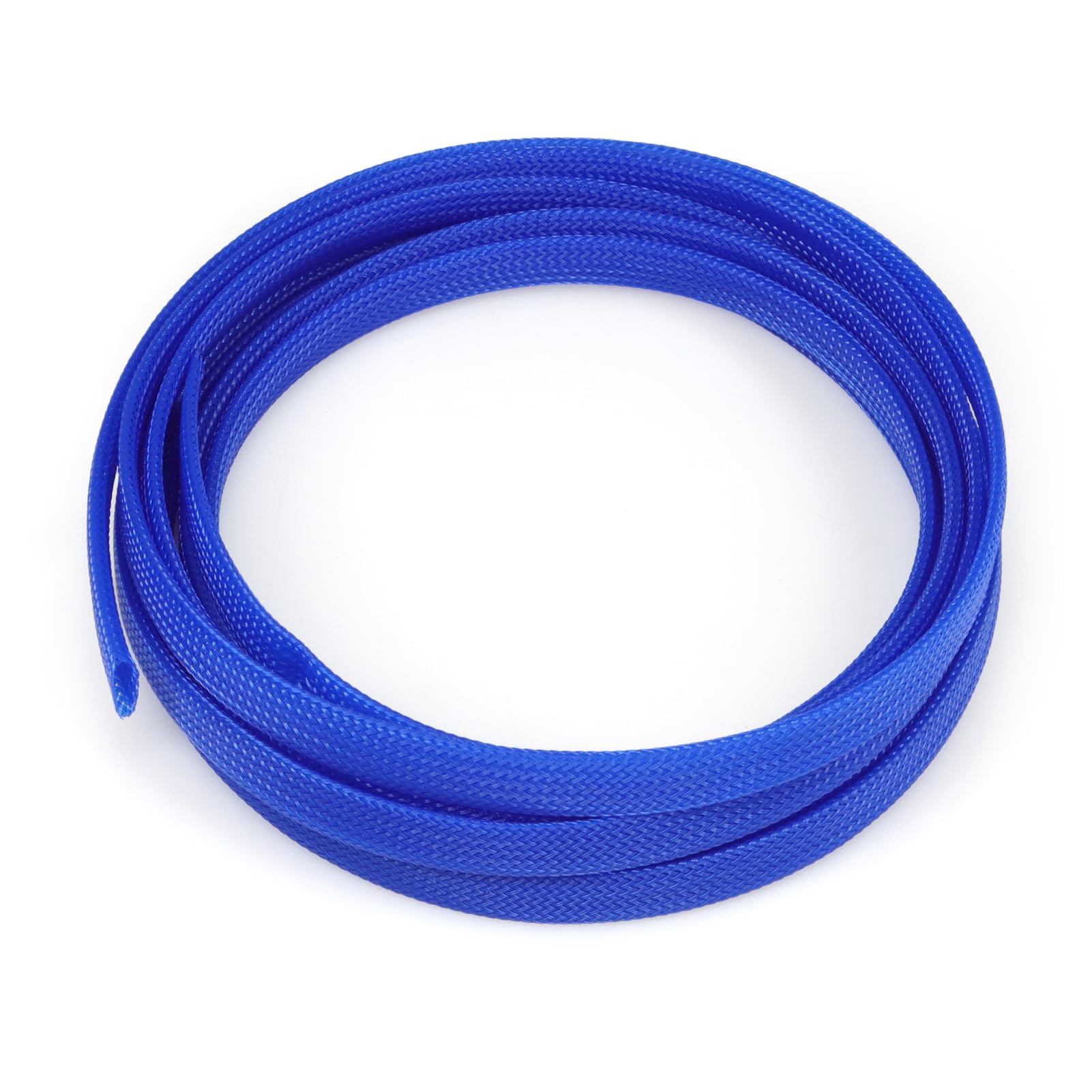 Braided Cable Management Sleeve, 16.4ft Flexible Wear-Resistant Cable Sleeve, Expandable Wire Management for Home, Office, Industry & Automobile (Blue, 5/8")