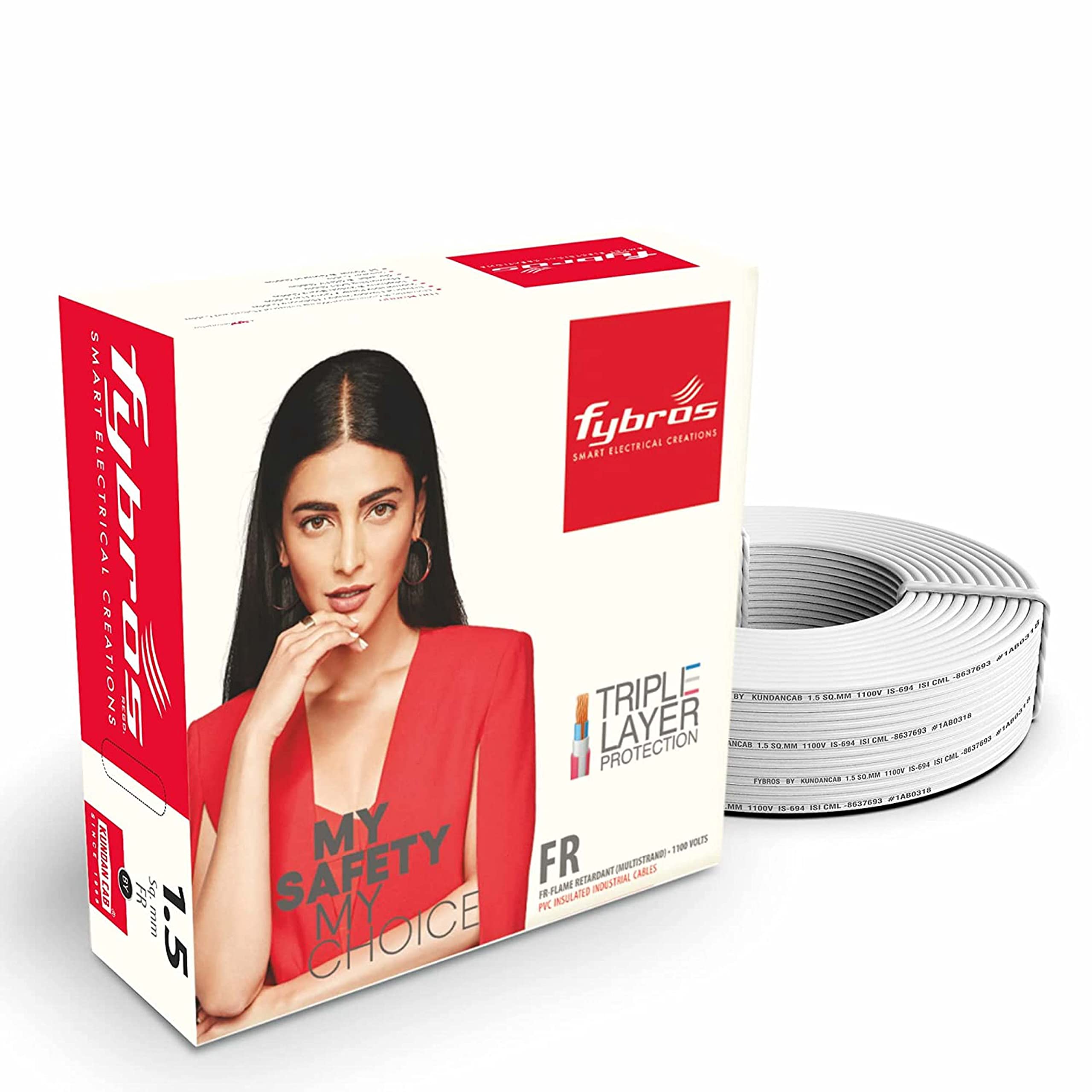 Fybros FR 1.5 sq/mm White 45 m Cable High Purity Copper Wire suitable for Home and Domestic-Industrial Electric Wiring (B0C1SCPQFW) Amazon Price History, Amazon Price Tracker