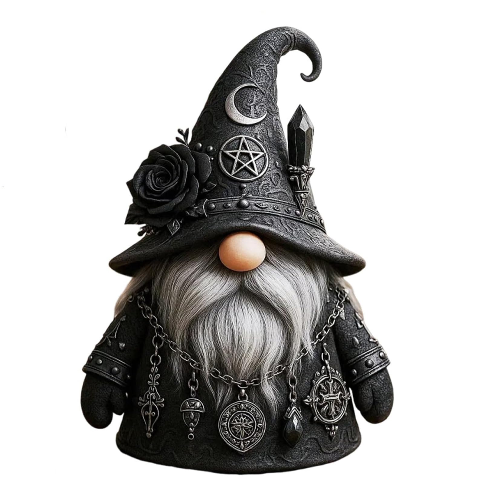 CAZSTYK Resin Gnomes Statues Gothics Figurines Fantasy Dwarf Figurines Sculptures Ornament for Yard, Patios, Shelf Witch Resin Statues Gothic Decor for Home Garden Fantasy Collectibles