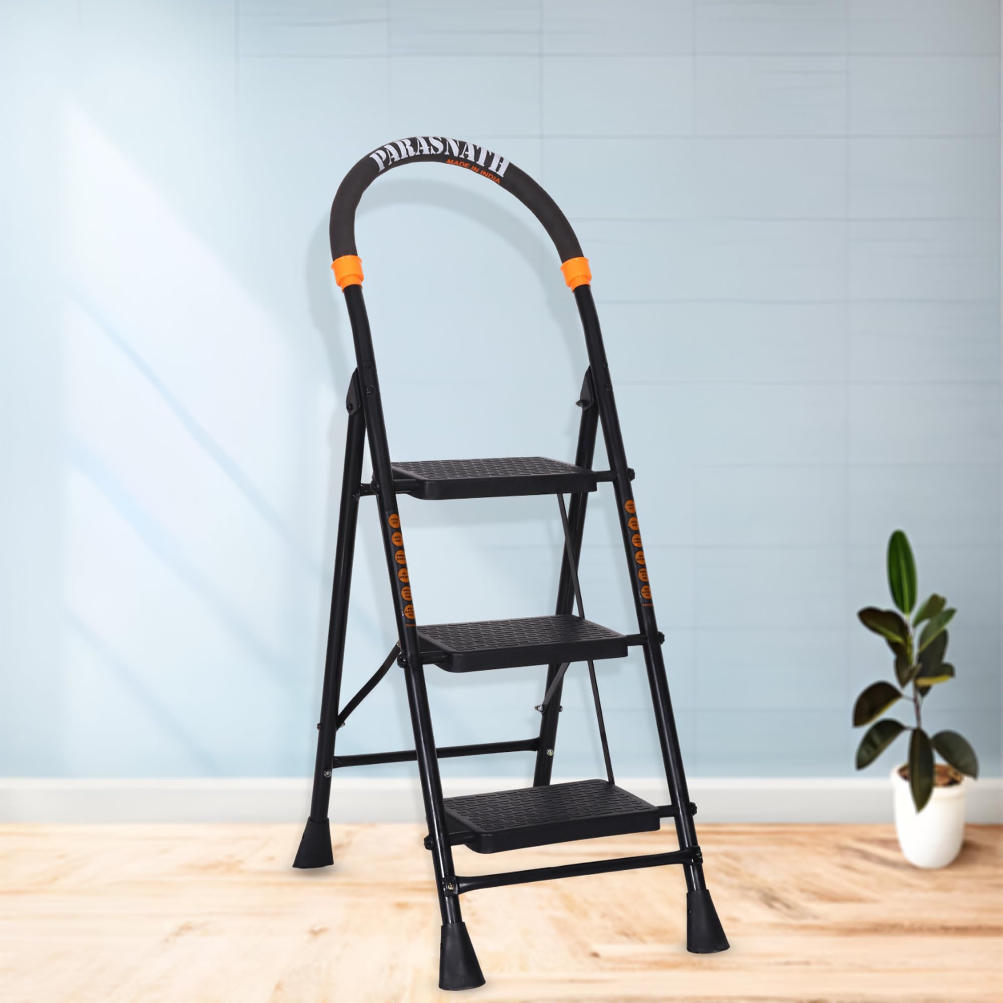 Parasnath 7-Step GoUp Steel Ladder Grey | Foldable Lightweight Step Ladder with Anti-Skid Plastic Steps | Durable and Safe | 6-Year Manufacturer Warranty | Made in India — Amazon image 32