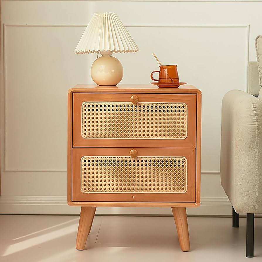 Amazon.co.jp: 籐編み ナイトテーブル 二段引き出しタイプ Amazon.co.jp: 籐編み ナイトテーブル 二段引き出しタイプ