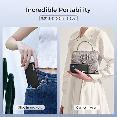 Miniatura 5 de Cargador portátil de 10800 mAh ultra delgado, ligero, diseño de bolsillo de 15 W, salida para iPhone 161514, Samsung Galaxy Android, artículos