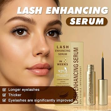 Eyelash Growth Serum, Lash Enhancing Serum with Advanced Formula to Boost Longer Fuller and Thicker Looking Lashes to Growth Stronger, Cruelty-Free Irritation Free 4ML