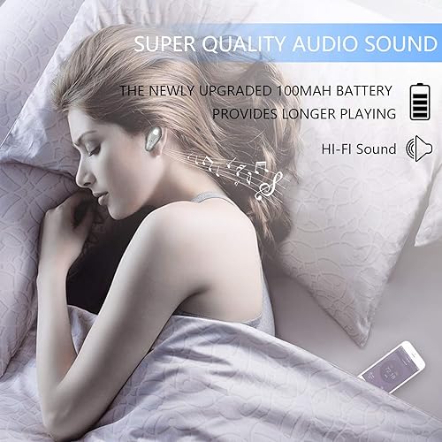 Miniatura 6 de Auricular Bluetooth, V5.0 Ultraligero Inalámbrico Auricular Teléfono Celular Auricular con Micrófono Auricular de Control de Volumen, Auricular