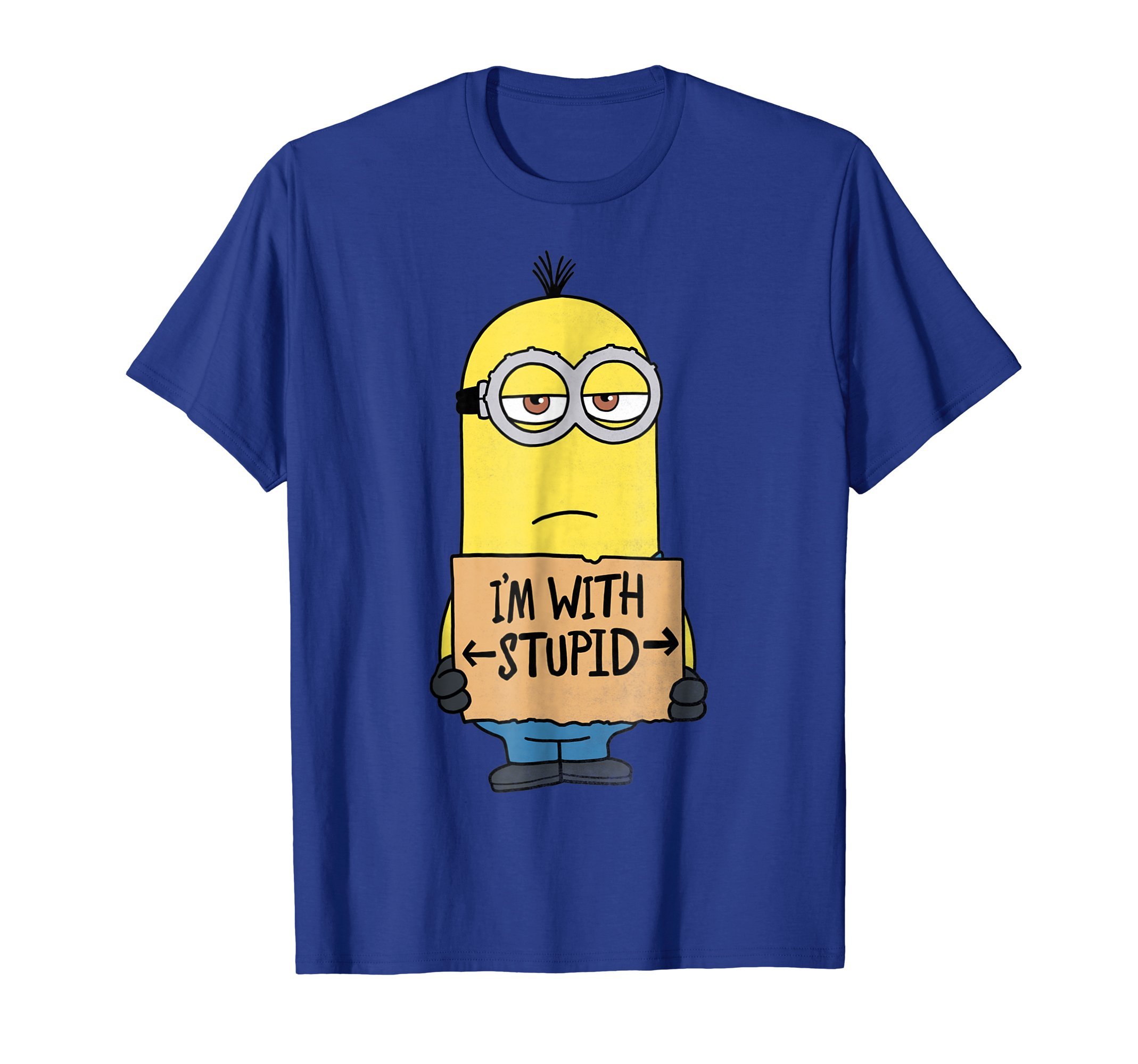 Despicable Me Minions Kevin I'm With Stupid Graphic T-Shirt T-ShirtOEKO-TEX STANDARD 100
