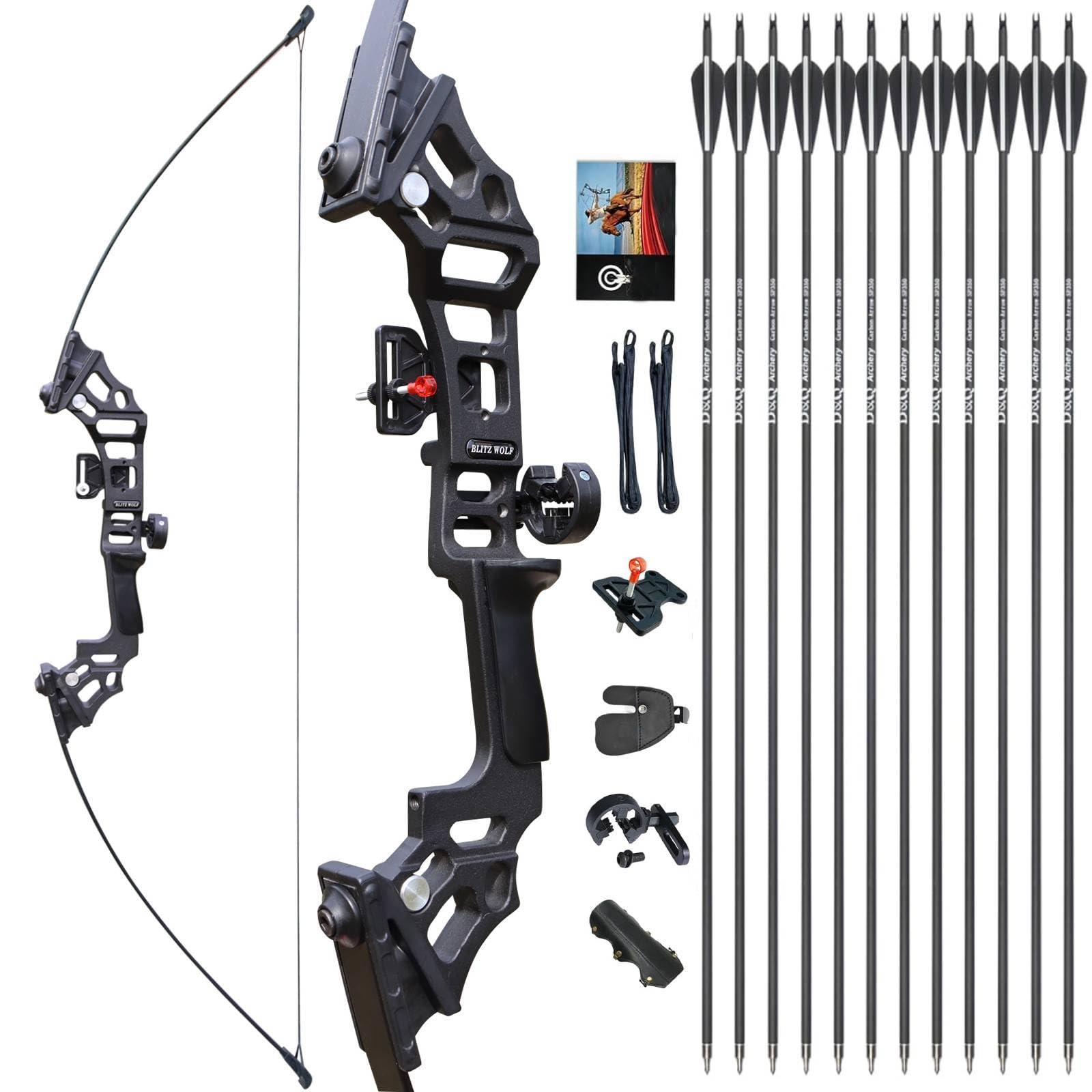 Recurvebogen Pfeil und Bogen Erwachsene Set 30lb 40lb Sportbogen Anfänger Rechtshänder Bogenschießen Jagd Langbogen mit 12 Pfeil
