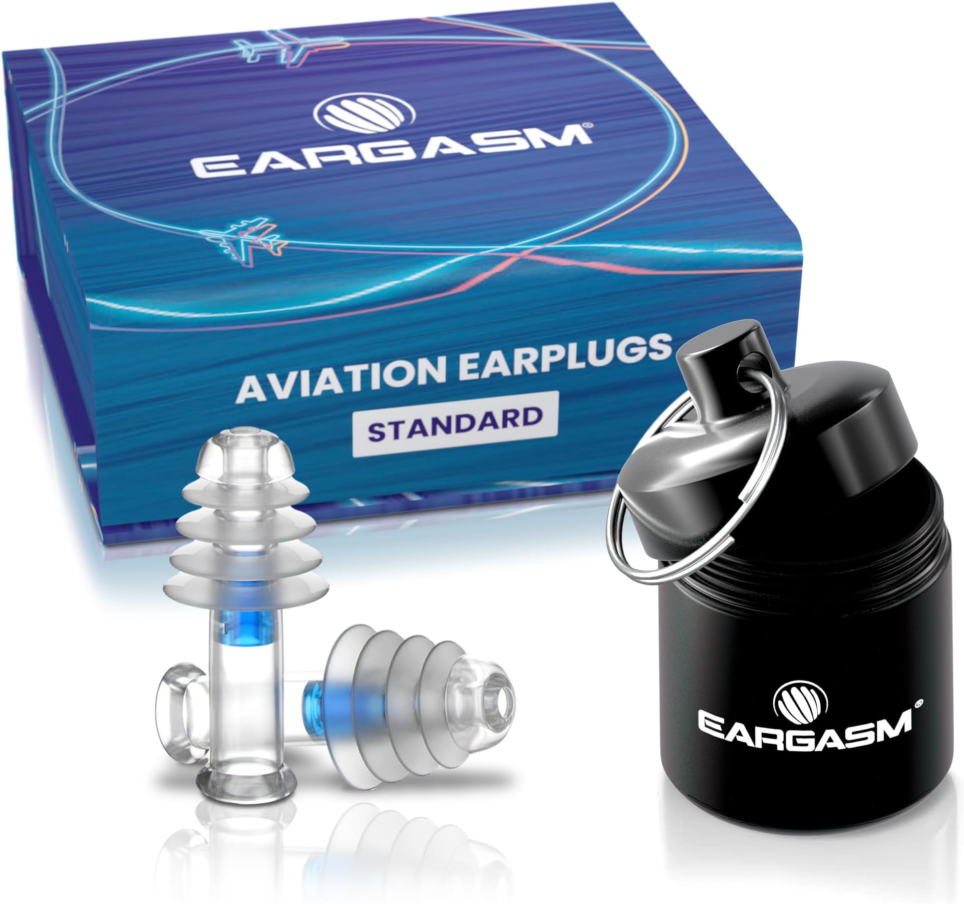 Aviation Earplugs - Ear Pain Relief for Air Travel - Standard Size