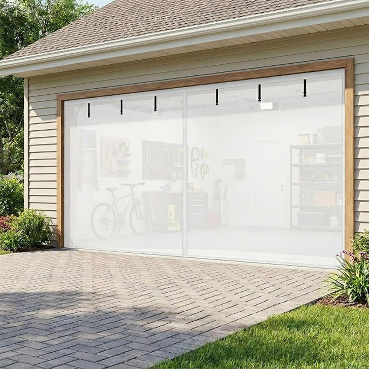 Garage Door Screen, Reinforced Fiberglass Garage Screen