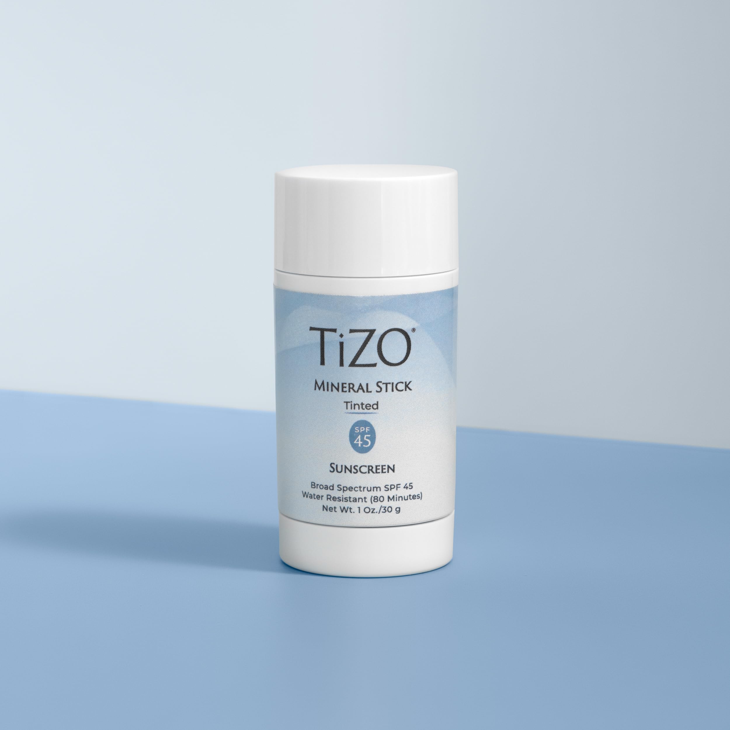 TiZO Mineral Stick Tinted SPF 45 | Water Resistant (80 minutes) | Broad Spectrum Sunscreen | UVA/UVB Protection | Invisible to Sheer Finish | Easy On-the-Go Application | 1 oz / 30 g