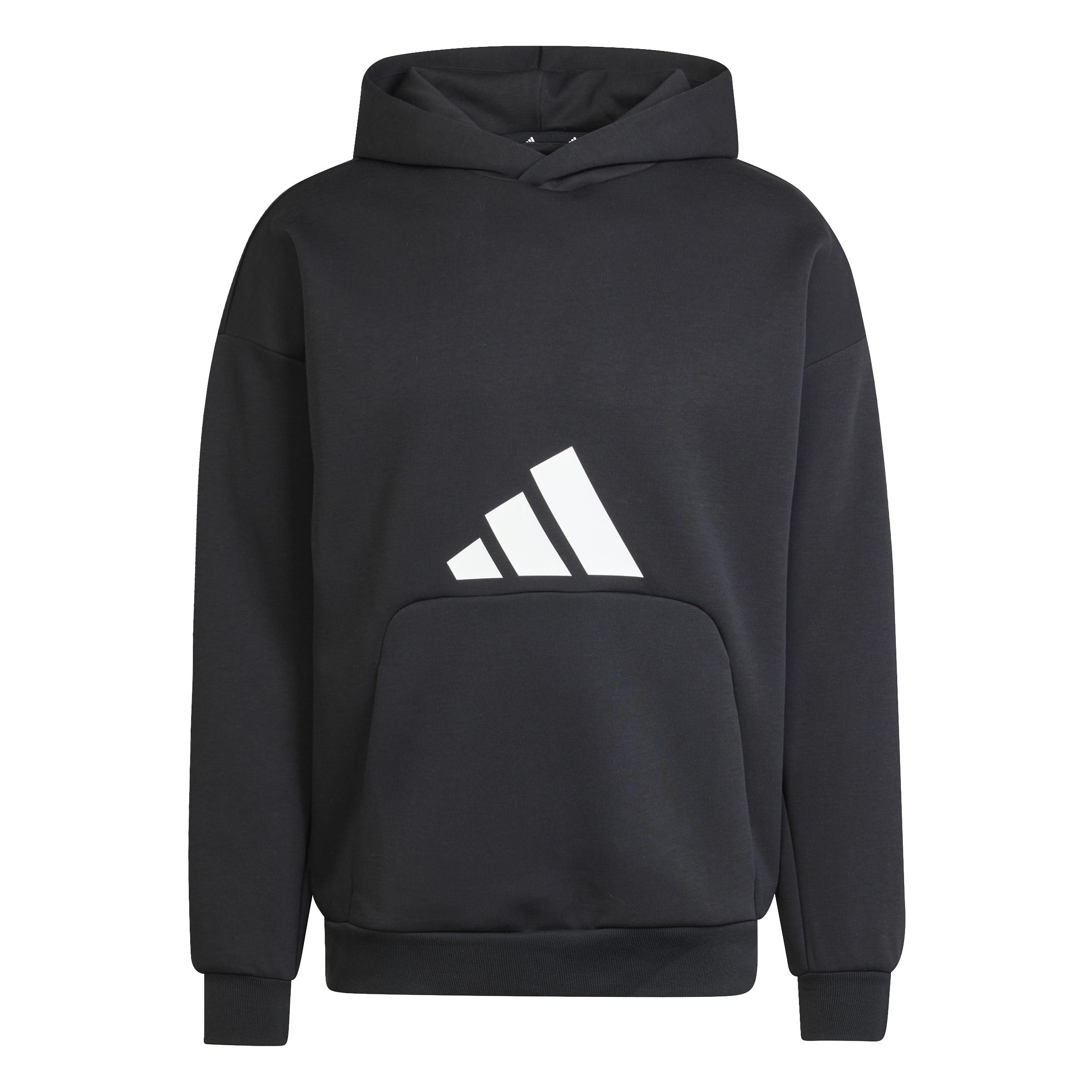 adidas Men's FUTURE ICONS THREE BAR HOODIE, black, M