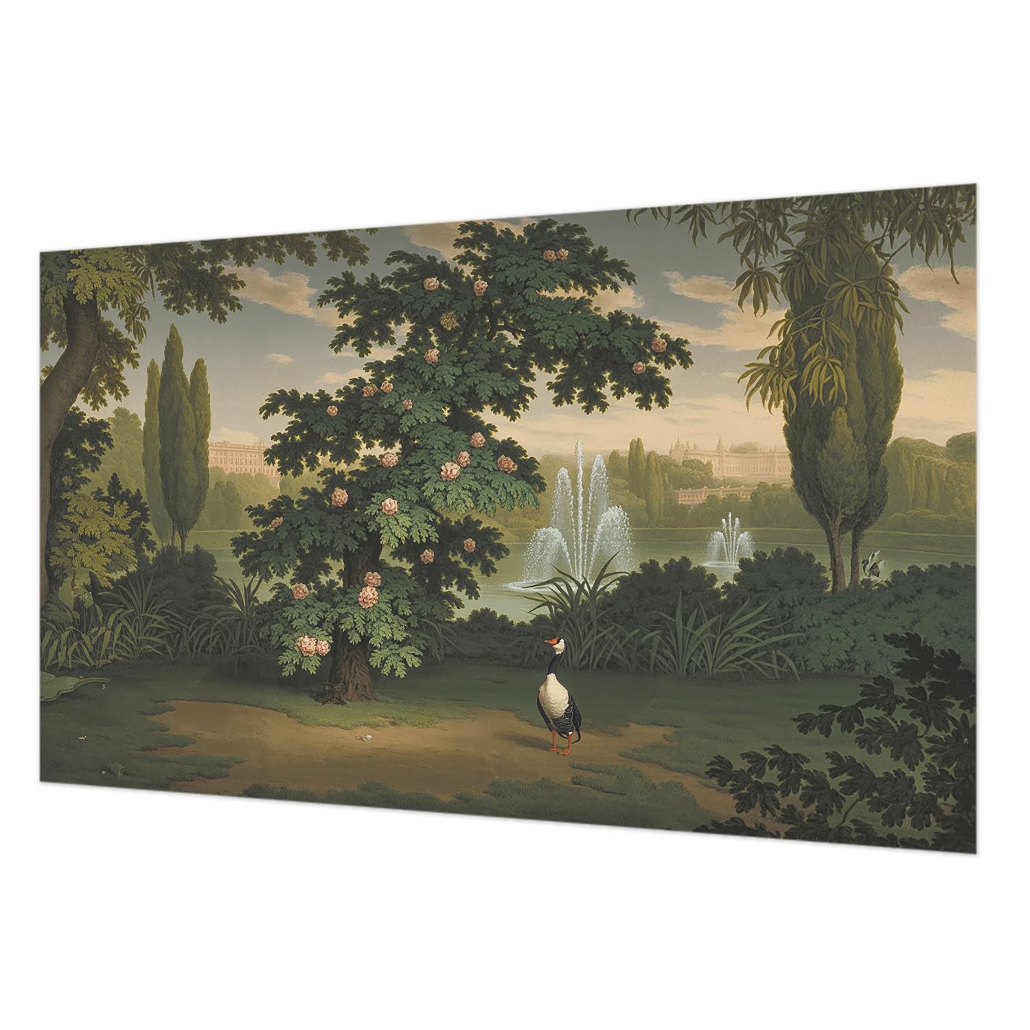 Papier peint pour chambre et salon style jardin naturel intissé 416cm