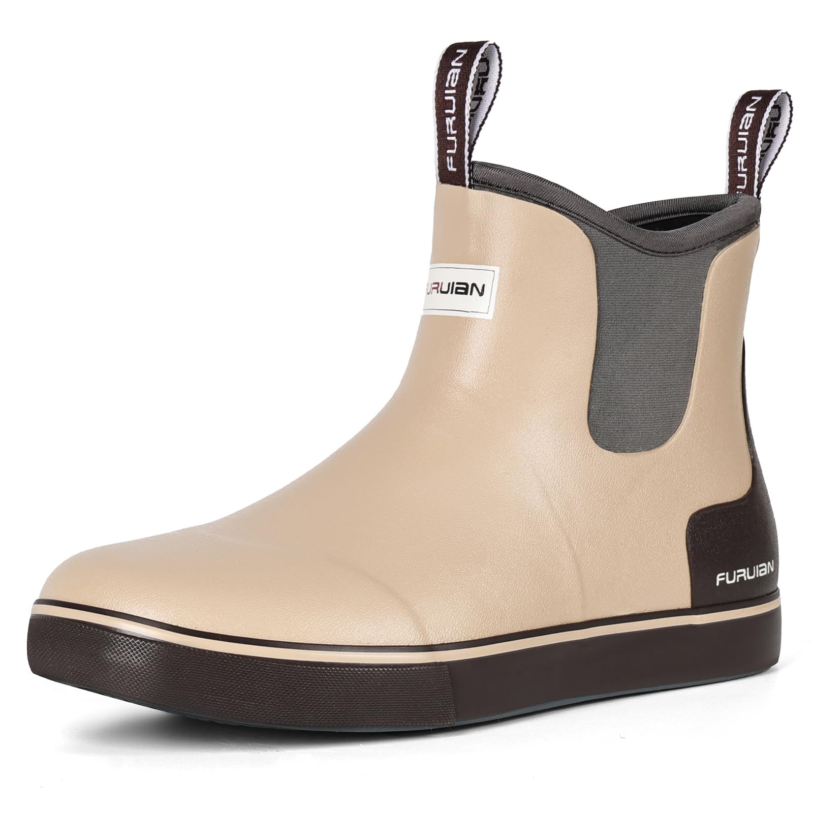 Men's Deck Boots Fishing Boots Waterproof Rain Boots Ankle Booties Slip On Neoprene Rubber Footwear Chelsea Boots Men botas para hombre for Gardening Fishing Boating Camping Sailing-image-25