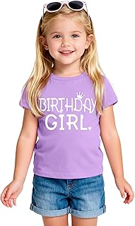 Birthday Girl Shirt Toddler Baby Girls Birthday Outfit Cotton T-Shirt Size 2-10 Years