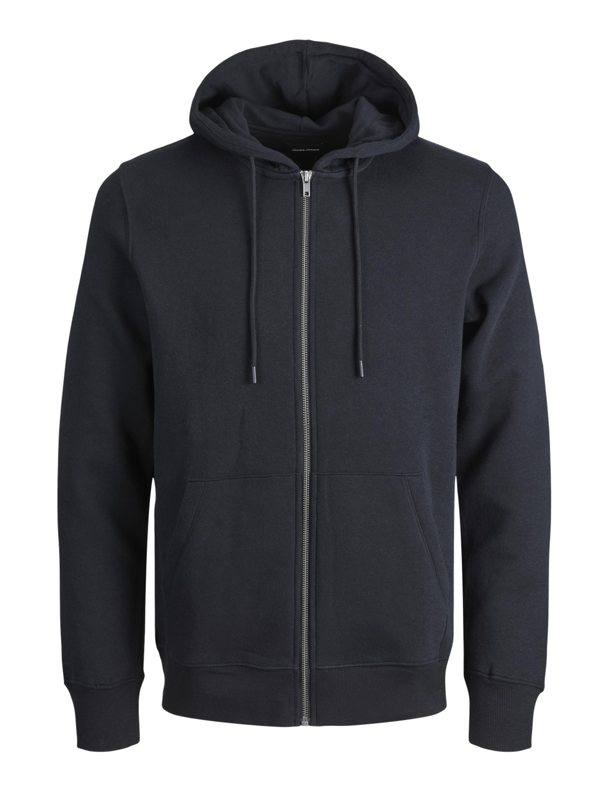 Jack & Jones Men's Black Jack&Jones Plus Jjebradley Sweat Zip Hood Noos Pls Sweatshirt Jacket, 1XL