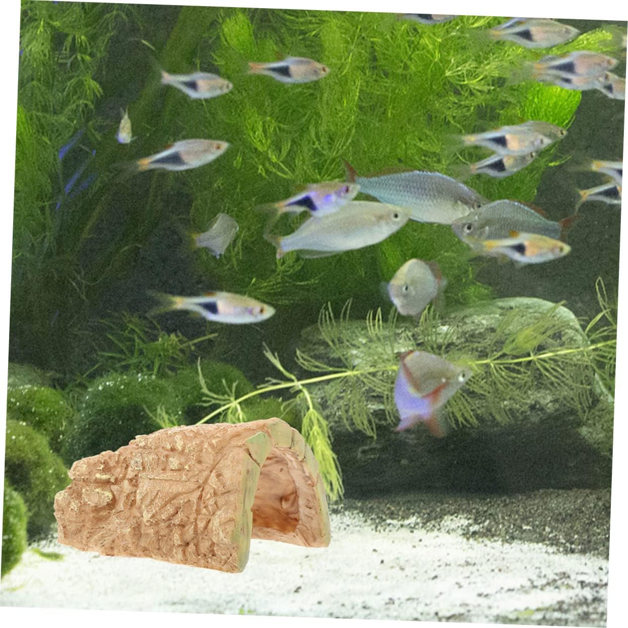 BESPORTBLE 4pcs Terrarium Reptile Cave Turtle Ramp Lightweight Aquarium Decor for Turtles Realistic Resin Hideout for Reptiles Basking Platform