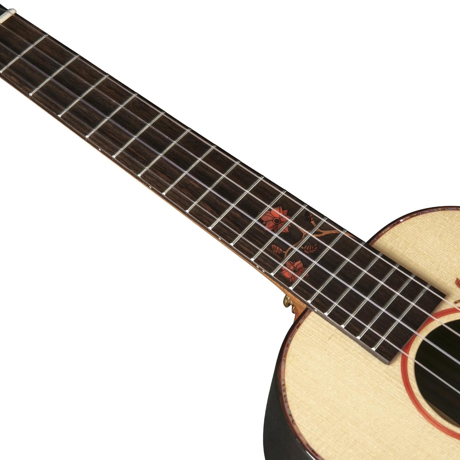 Profesjonalne ukulele Ukulele Koncertowe Z Litego Świerku, Tył I Boki Z Litego Palisandru Ukelele O Wysokim Połysku Z Torbą Koncertową Premium Tenor Uku(Uku Pickup,23)