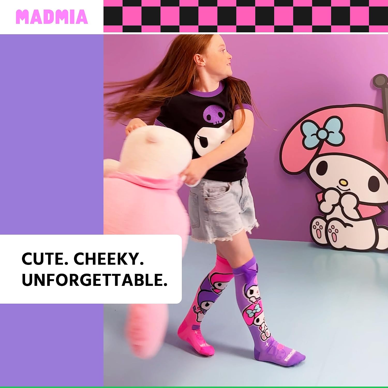 MADMIA Kuromi & My Melody Knee-High Socks – Colorful Dress-Up Socks for Kids & Adults image 5