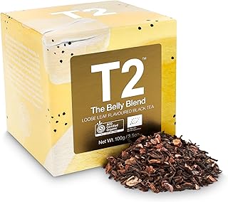 T2 Tea The Belly Blend, Loose Leaf Feature Cube, 100 g