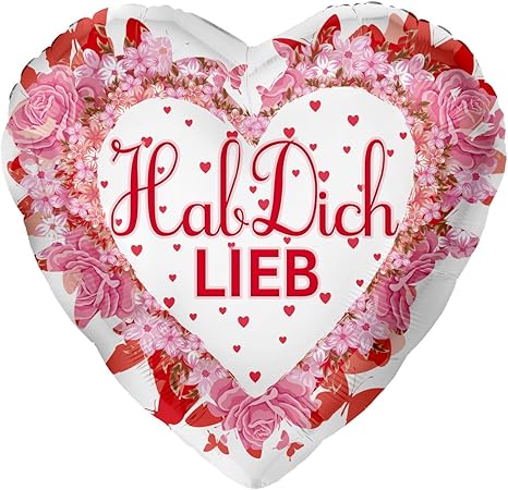 Fertig Heliumbefullt Hab Dich Lieb Ballon Mit Helium Ballongas Gefullt Liebe Heiratsantrag Valentinstag Amazon De Spielzeug
