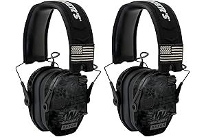Walker's Razor Patriot Series Hearing Protection Electronic Earmuffs with Adjustable Range Shooting...