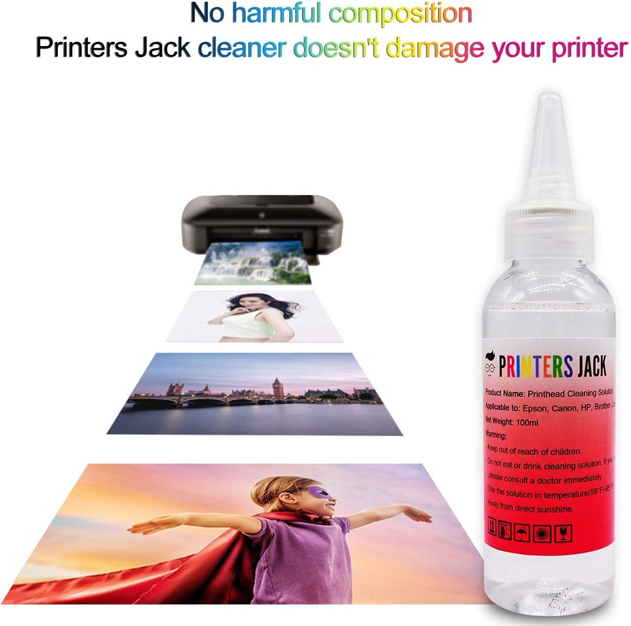 Inkjet Printers Printhead Cleaning Kit for Epson WF-3640 WF-7620 WF-3620 WF-2750 WF-7610 WF-2650 WF-7710 ET-2650 ET-2550 C88 R2000 R2880 XP-420 XP-320 XP-410 XP-420 Liquid Printers