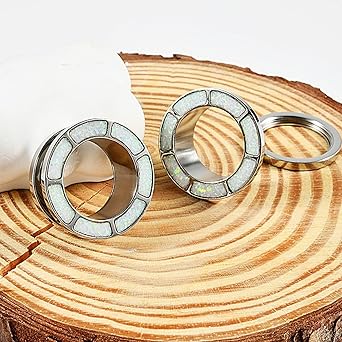 Homxi Tunnel Oreille 2 Pièces Ecarteur Oreilles Plug Pierre,Tunnel