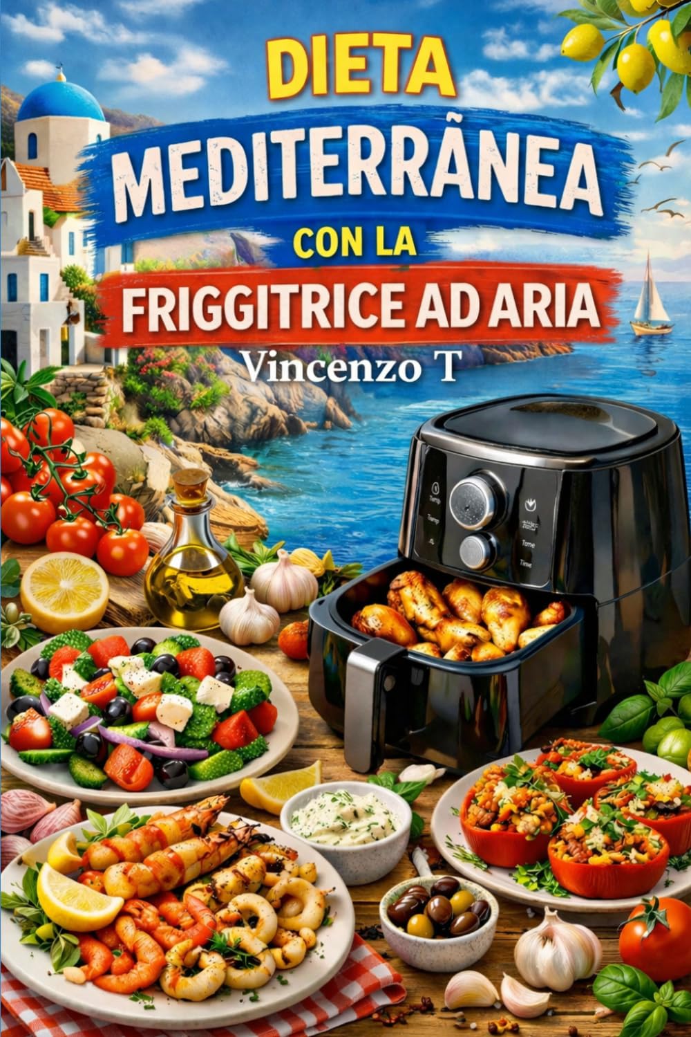 Cucina mediterranea con friggitrice ad aria