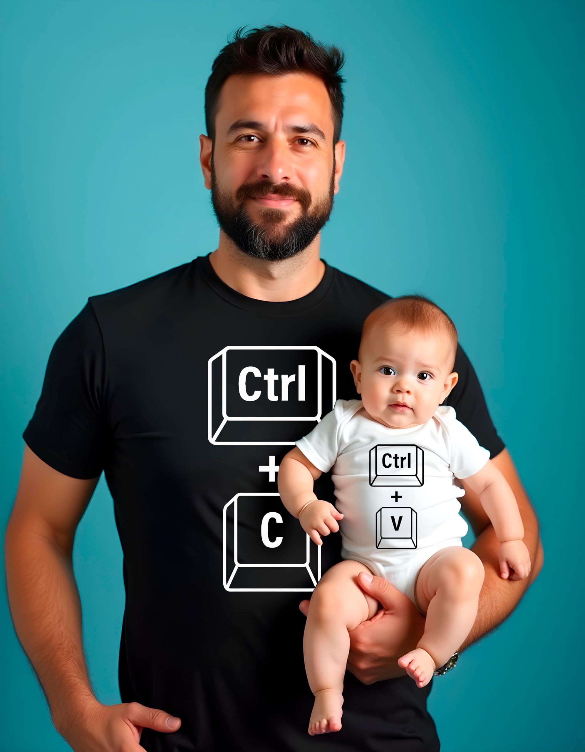 Camiseta Body Informático Gamer Divertida Copiar y Pegar Día del Padre