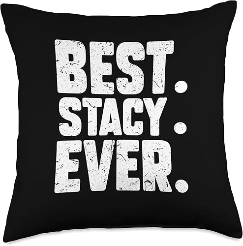 Miniatura 5 de Divertido nombre personalizado mejor. Stacy. Ever. Almohada de broma, 16 x 16 pulgadas, multicolor