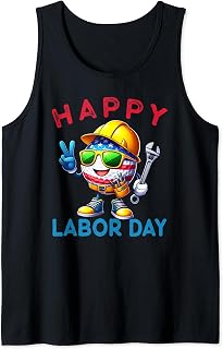 Funny Golf Happy Labor Day For Workers Mens Womens Kids Tank Top