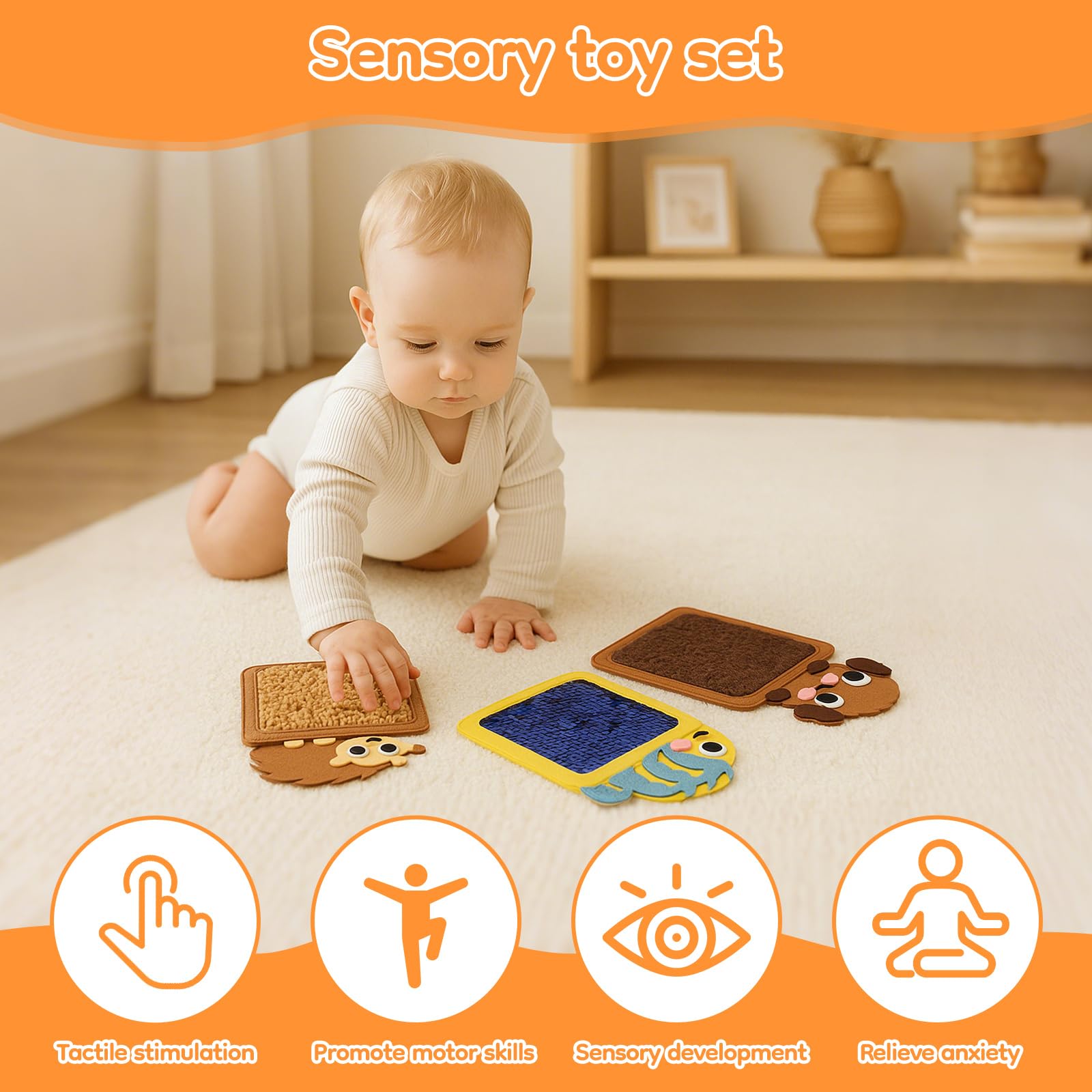 12 Pcs Sensory Mats for Kids - Image 4