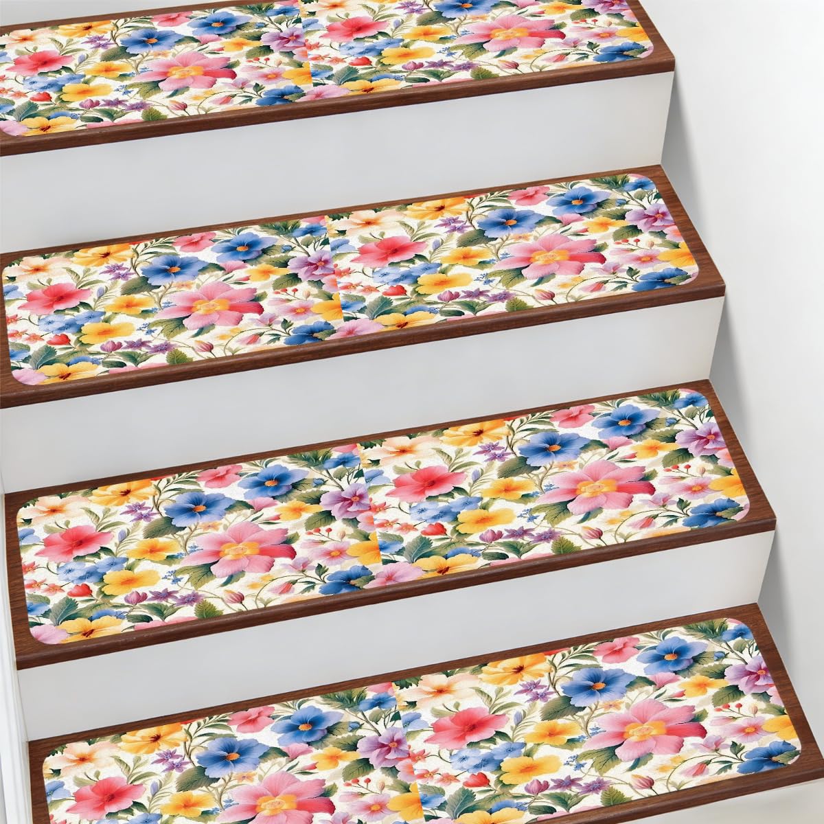 Evite caídas en escaleras con las alfombrillas antideslizantes Mexpekil de flores