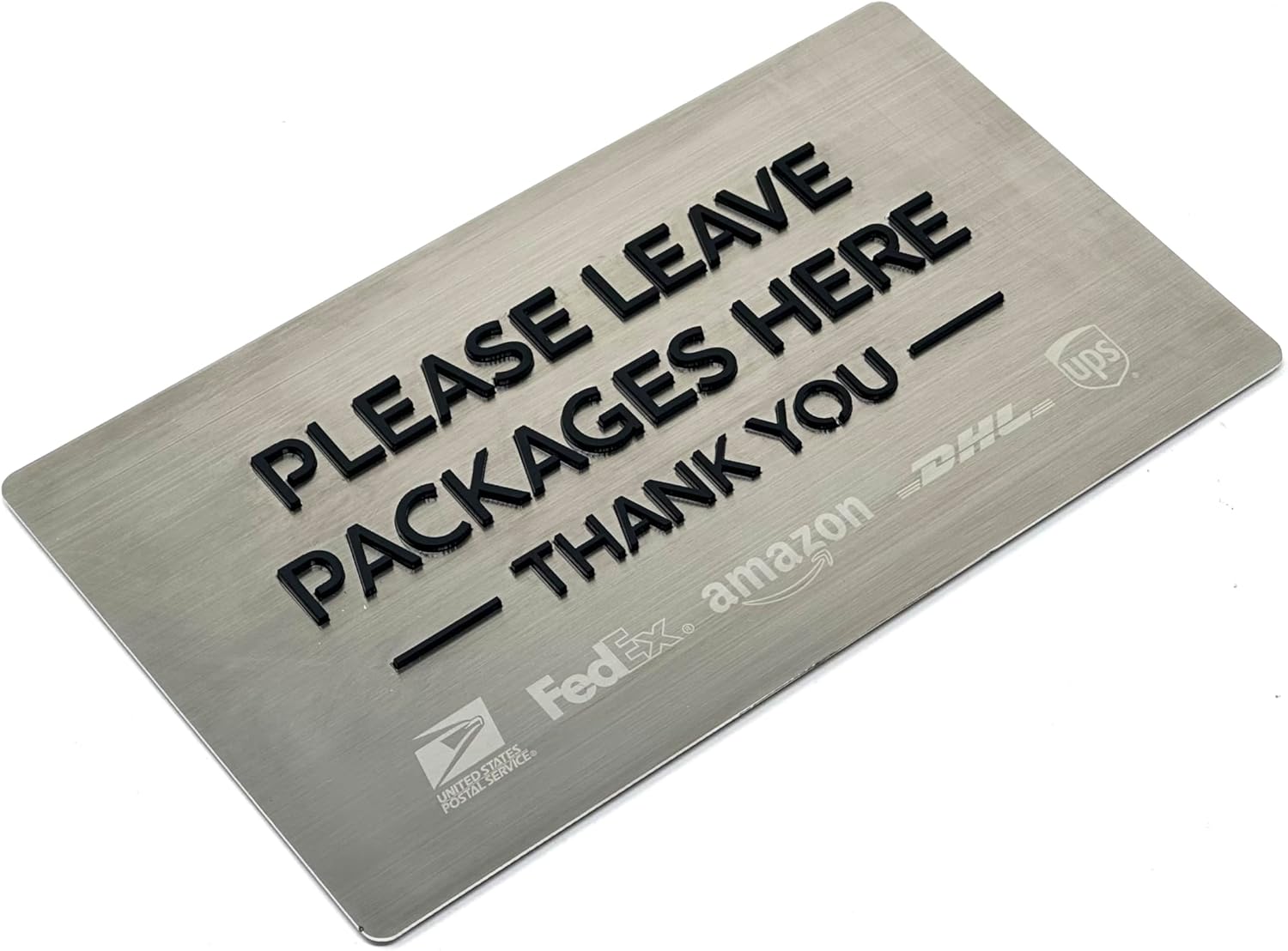 Kubik Letters Delivery Signs for Packages, Please Leave Packages Deliveries Here for Delivery Box Outside – Stainless Steel 304 – Raised Letters and Engrave Logo, Strong Adhesive Tapes Included, Size 8.9” x 5.1” Kubik Letters Delivery Signs for Packages, Please Leave Packages Deliveries Here for Delivery Box Outside – Stainless Steel 304 – Raised Letters and Engrave Logo, Strong Adhesive Tapes Included, Size 8.9” x 5.1”